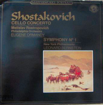 Bild Shostakovich* / Eugene Ormandy, Mstislav Rostropovich, Philadelphia Orchestra* / Leonard Bernstein, New York Philharmonic - Symphony N°1 / 'Cello Concertos N°1 (LP, Comp) Schallplatten Ankauf