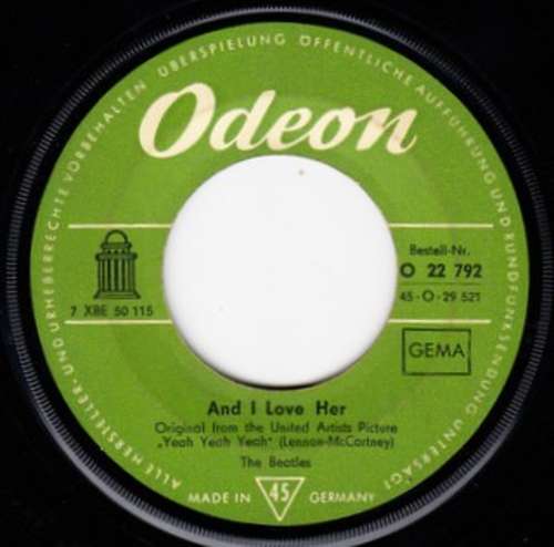 Cover The Beatles - And I Love Her (7, Single) Schallplatten Ankauf