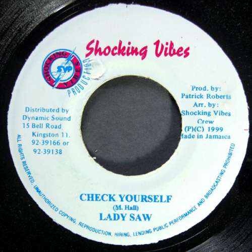 Cover Lady Saw / Tony Kelly - Check Yourself / Version Champagne (7) Schallplatten Ankauf