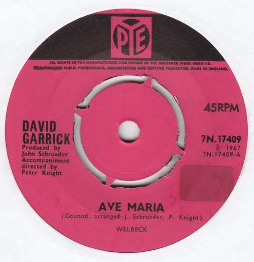 Bild David Garrick - Ave Maria (7, Single) Schallplatten Ankauf