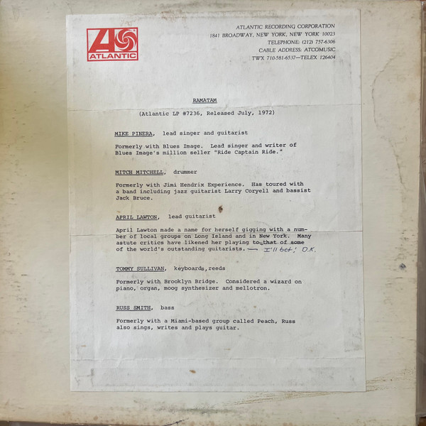 Bild Ramatam - Ramatam (LP, Album, TP, PR ) Schallplatten Ankauf