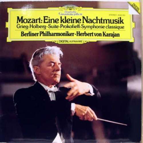 Cover Mozart*, Grieg*, Prokofieff*, Berliner Philharmoniker · Herbert von Karajan - Eine Kleine Nachtmusik · Holberg-Suite · Symphonie Classique (LP) Schallplatten Ankauf