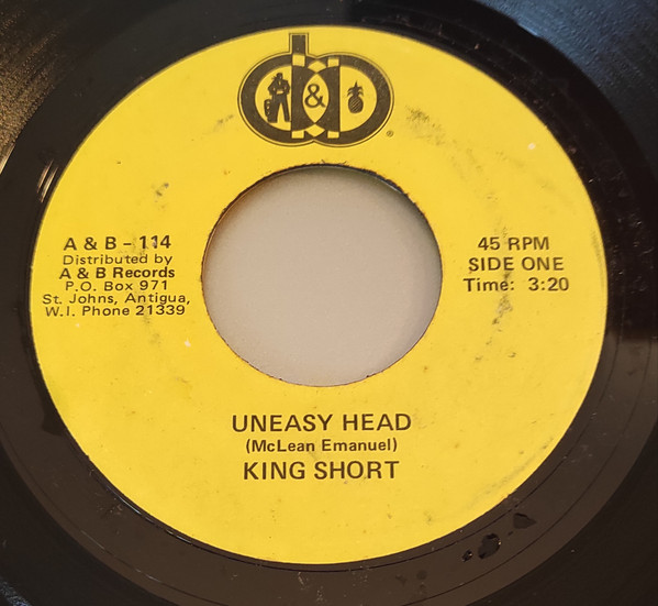 Cover King Short* - Uneasy Head / Jammin'   (7) Schallplatten Ankauf