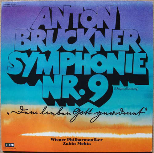 Cover Bruckner* - Zubin Mehta, Wiener Philharmoniker - Symphony Nr. 9 (Originalfassung) (LP) Schallplatten Ankauf
