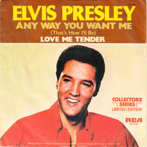 Cover Elvis Presley - Any Way You Want Me (That's How I'll Be) / Love Me Tender (7, Mono, Ltd, RE) Schallplatten Ankauf