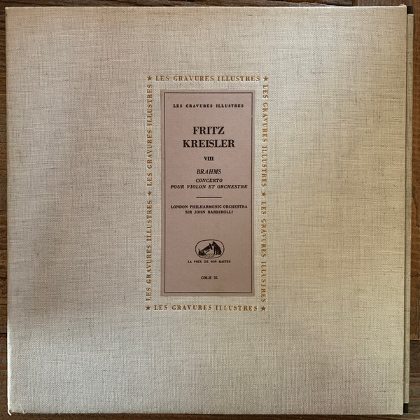 Cover Fritz Kreisler, Brahms*, London Philharmonic Orchestra, Sir John Barbirolli - Concerto Pour Violon Et Orchestre (LP, Mono, RE) Schallplatten Ankauf