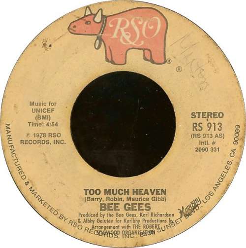 Cover Bee Gees - Too Much Heaven (7, Single, Ter) Schallplatten Ankauf