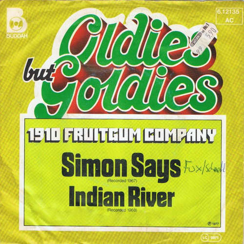 Cover 1910 Fruitgum Company - Simon Says / Indian River (7, Single) Schallplatten Ankauf