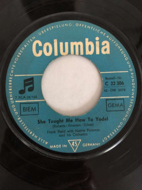 Cover Frank Ifield With Norrie Paramor And His Orchestra - Lovesick Yodel Blues (7, Single) Schallplatten Ankauf