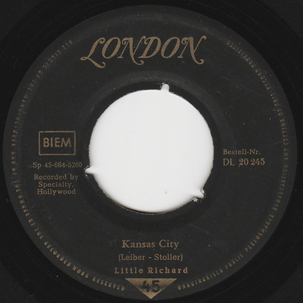 Cover Little Richard - By The Light Of The Silvery Moon / Kansas City (7, Single) Schallplatten Ankauf