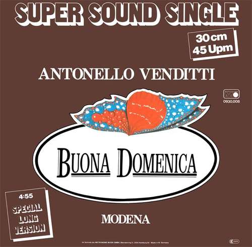 Cover Antonello Venditti - Buona Domenica (12, Maxi) Schallplatten Ankauf