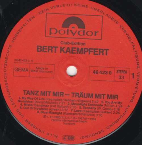 Cover Bert Kaempfert - Tanz Mit Mir - Träum Mit Mir (LP, Comp) Schallplatten Ankauf