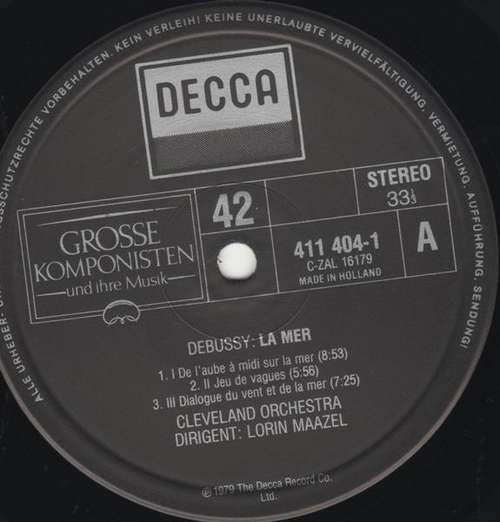 Cover Debussy* / Cleveland Orchestra* / Lorin Maazel - La Mer Und Nocturnes (LP) Schallplatten Ankauf