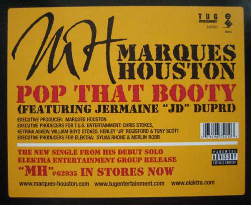 Cover Marques Houston Featuring Jermaine JD Dupri* - Pop That Booty (12, Single) Schallplatten Ankauf