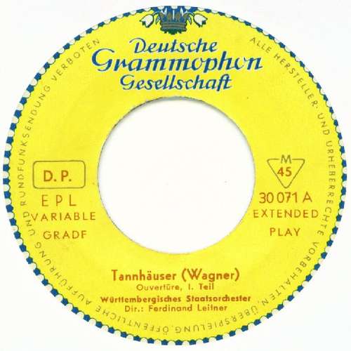 Cover Wagner* - Tannhäuser (7, EP, Mono) Schallplatten Ankauf
