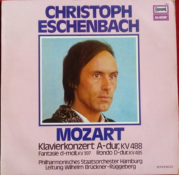 Bild Mozart* - Christoph Eschenbach, Philharmonisches Staatsorchester Hamburg, Wilhelm Brückner-Rüggeberg - Klavierkonzert A-dur KV 488, Fantasie D-moll KV 397, Rondo D-dur KV 485 (LP) Schallplatten Ankauf