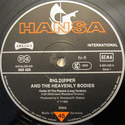 Cover Big Dipper And The Heavenly Bodies - Victim Of The Planets (12) Schallplatten Ankauf