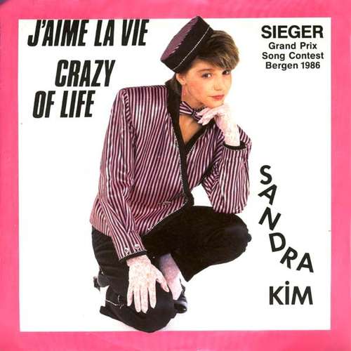 Cover Sandra Kim - Crazy Of Life / J'Aime La Vie (7, Single) Schallplatten Ankauf