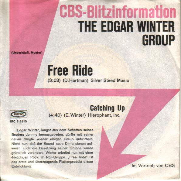 Bild The Edgar Winter Group - Free Ride (7, Single, Promo) Schallplatten Ankauf