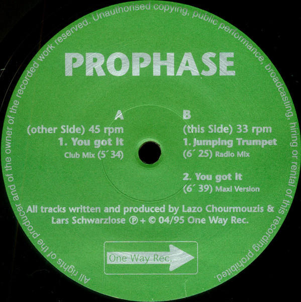 Bild Prophase - You Got It (12) Schallplatten Ankauf