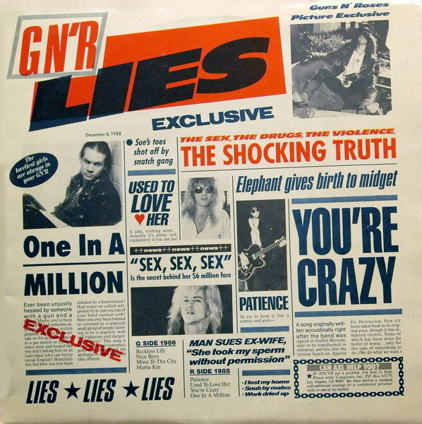 Cover Guns N' Roses - G N' R Lies (LP, Album) Schallplatten Ankauf