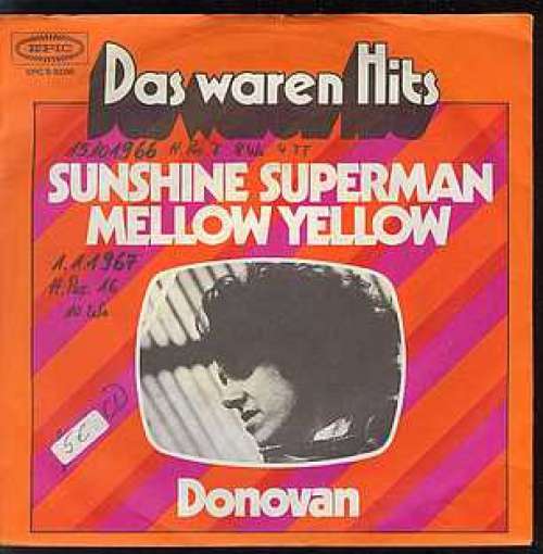 Cover Donovan - Sunshine Superman / Mellow Yellow (7, Single) Schallplatten Ankauf