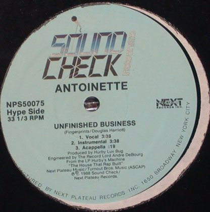 Bild Antoinette & Hurby's Machine - Unfinished Business / Hit 'Em With This (12) Schallplatten Ankauf