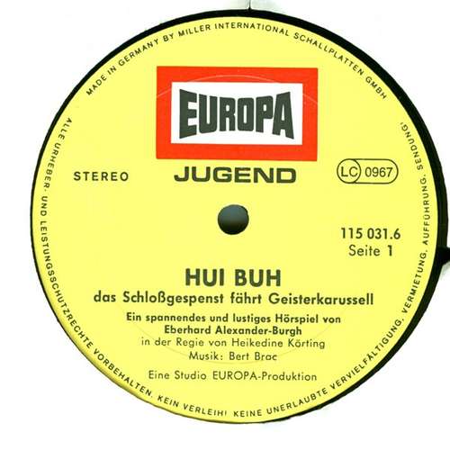 Cover Hui Buh Das Schloßgespenst  6 - Fährt Geisterkarussell Schallplatten Ankauf