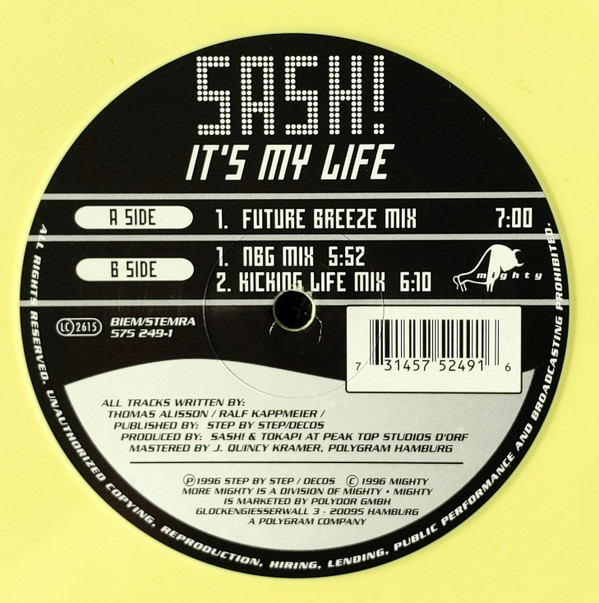 Bild Sash! - It's My Life (12, Yel) Schallplatten Ankauf