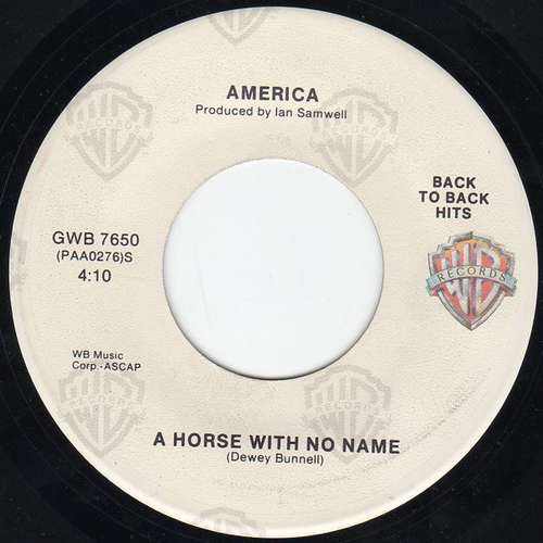 Cover America (2) - A Horse With No Name / I Need You (7, Single, RE) Schallplatten Ankauf