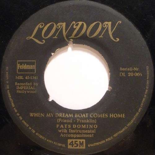 Cover Fats Domino - When My Dreamboat Comes Home / So Long (7, Single) Schallplatten Ankauf