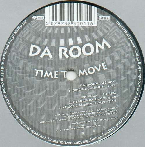 Cover Da Room - Time To Move (12) Schallplatten Ankauf