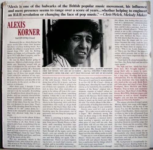 Cover Alexis Korner - Get Off Of My Cloud (LP) Schallplatten Ankauf