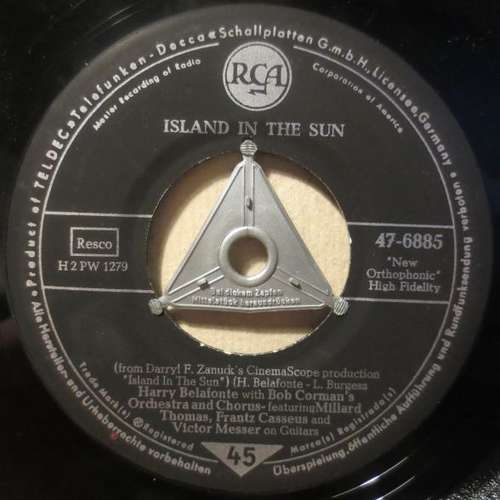 Cover Harry Belafonte - Island In The Sun (7, Single) Schallplatten Ankauf