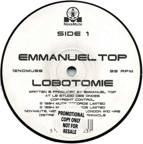 Cover Emmanuel Top - Lobotomie / Pulsions (12) Schallplatten Ankauf