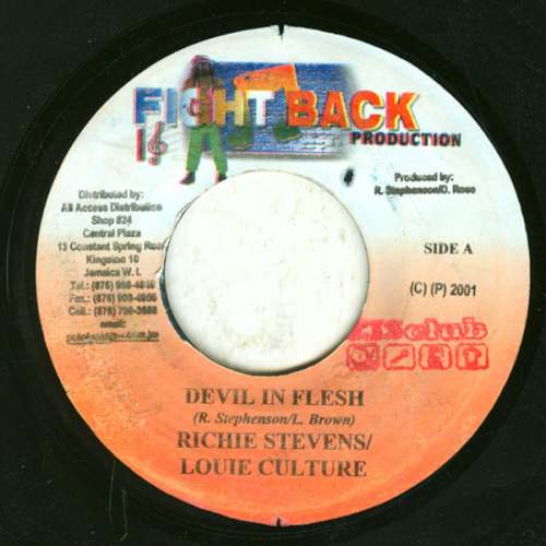 Cover Richie Stephens & Louie Culture / D.Y.C.R* - Devil In Flesh / Dem Man Deh (7) Schallplatten Ankauf