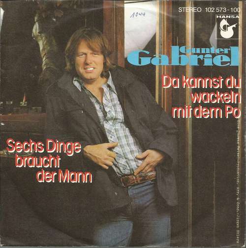 Cover Gunter Gabriel - Da Kannst Du Wackeln Mit Dem Po (7, Single) Schallplatten Ankauf