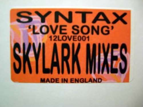 Bild Syntax (4) - Love Song (Skylark Remixes) (12, Promo, W/Lbl) Schallplatten Ankauf