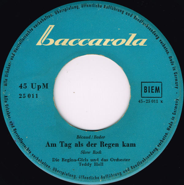 Bild Die Regina-Girls / Die Amigos - Am Tag Als Der Regen Kam / Eine Hand Voll Heimaterde (7, Single) Schallplatten Ankauf