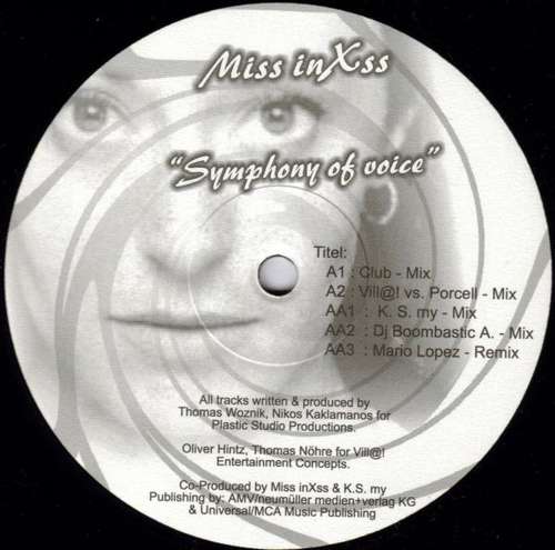 Cover Miss InXss - Symphony Of Voice (12) Schallplatten Ankauf