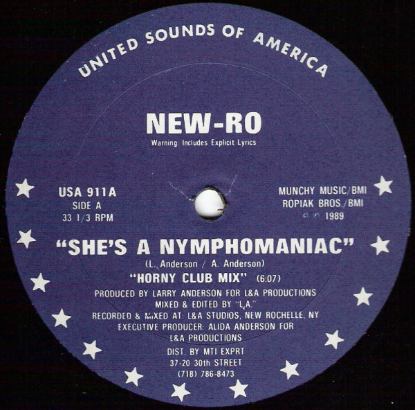 Cover New-Ro - She's A Nymphomaniac (12, Blu) Schallplatten Ankauf
