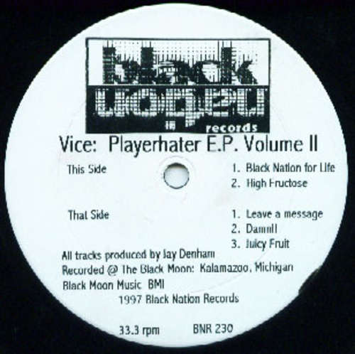 Cover Vice - Playerhater E.P. Volume II (12, EP) Schallplatten Ankauf