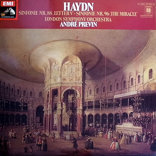 Bild Haydn*, London Symphony Orchestra, André Previn - Sinfonie Nr. 88 „Letter V“ · Sinfonie Nr. 96 „The Miracle“ (LP, Quad, SQ) Schallplatten Ankauf