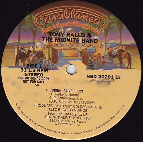 Cover Tony Rallo & The Midnite Band - Burnin' Alive (12, S/Sided, Promo) Schallplatten Ankauf