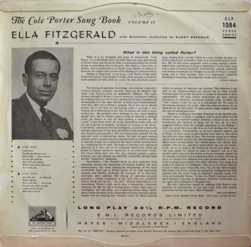 Ella Fitzgerald - The Cole Porter Songbook, Vol. 2 -  Music