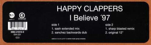 Cover Happy Clappers - I Believe '97 (12) Schallplatten Ankauf