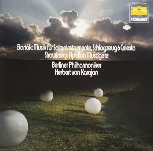 Cover Bartók* / Stravinsky* - Berliner Philharmoniker - Herbert Von Karajan - Musik Für Saiteninstrumente, Schlagzeug & Celesta / Apollon Musagète (LP, Album, RE) Schallplatten Ankauf