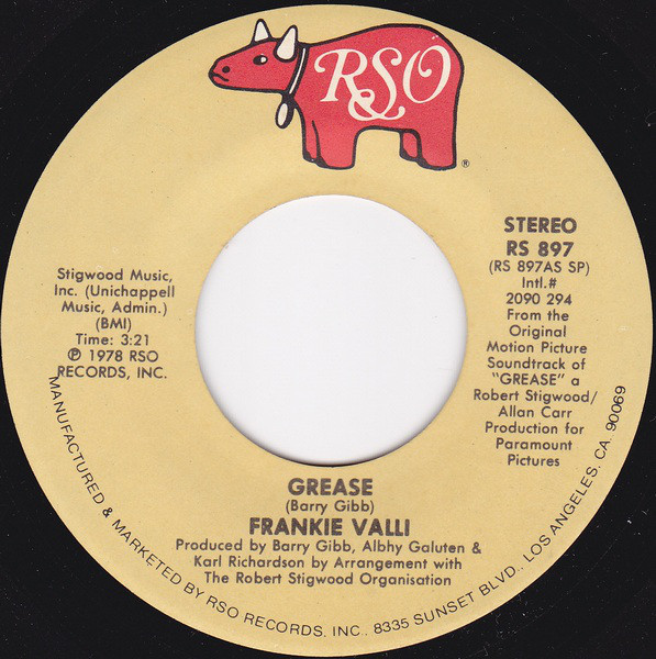 Cover Frankie Valli / Gary Brown (2) - Grease (7, Single) Schallplatten Ankauf