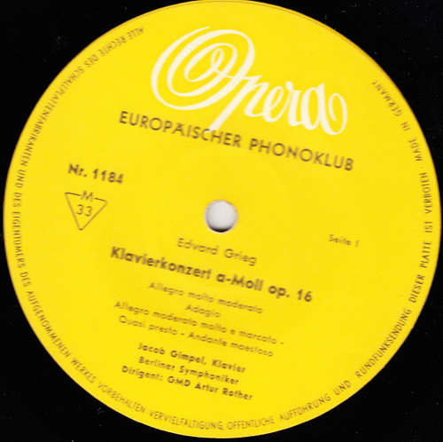 Cover Edvard Grieg / Robert Schumann - Klavierkonzert A-Moll Op. 16 / Klavierkonzert A-Moll Op. 54 (LP) Schallplatten Ankauf