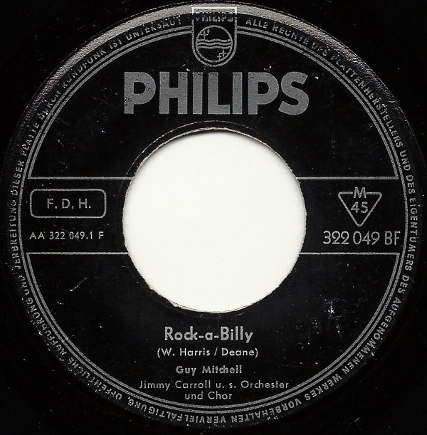 Cover Guy Mitchell - Rock-A-Billy / Hoot Owl (7, Single) Schallplatten Ankauf